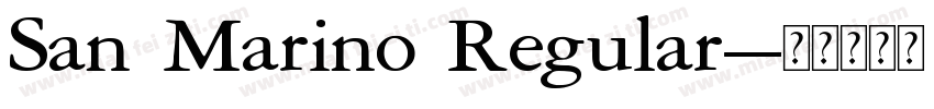 San Marino Regular字体转换